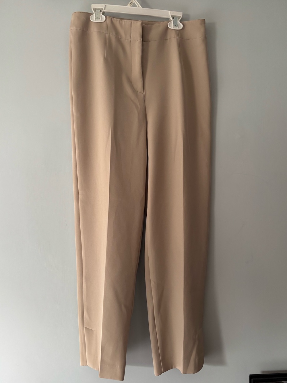 LOFT Tan Straight-Leg Dress Trousers
